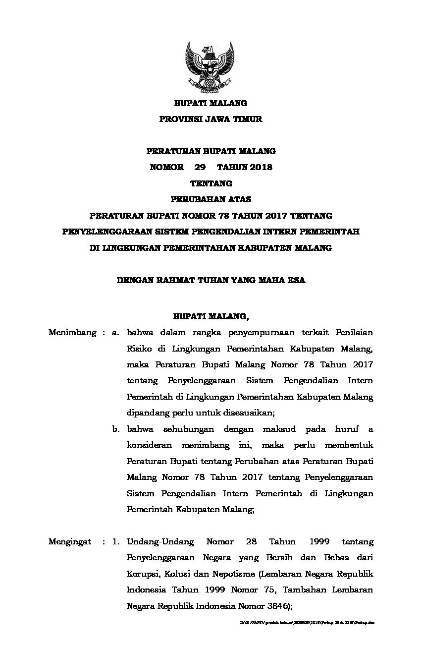 Permendikbud Nomor 29 Tahun 2018 File PDF